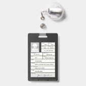 Veteran-Abzeichen Ausweis (Rückseite mit Ausziehbar)