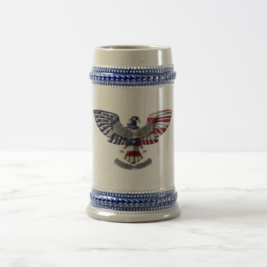 Veteran American Eagle "Stolz, gedient zu haben" Bierglas (Mittel)