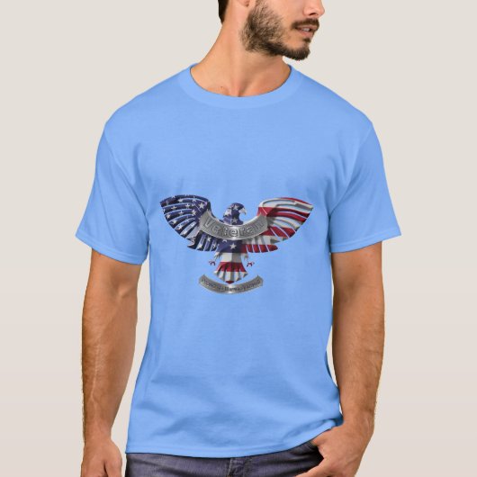 Veteran American Eagle "Stolz, gedient zu haben" T-Shirt (Vorderseite)