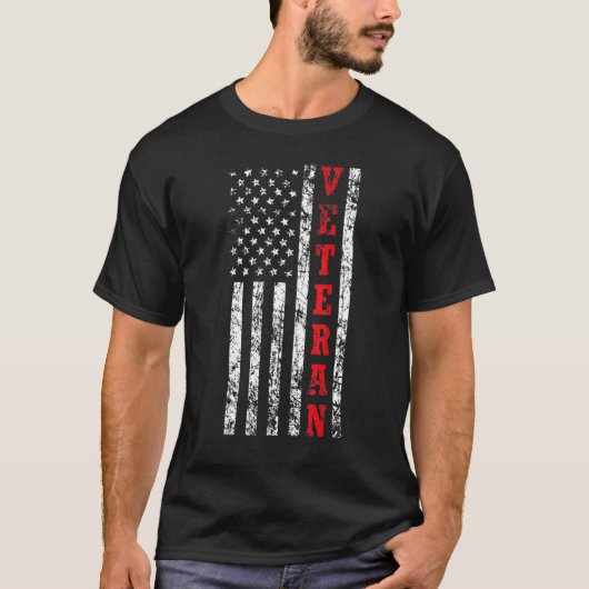 Veteran American Flag Veteran's Day Patriot T-Shirt (Vorderseite)