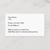 Veteran besitzt Karten für kleine Unternehmen (Rückseite)