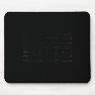 Veteran Black Vintage USA-Flagge Vatertag Patriot Mousepad