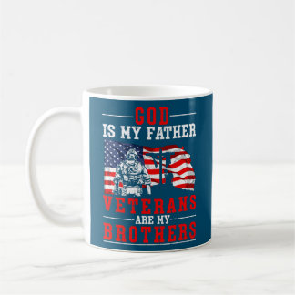 Veteran Bruder Amerikanische Flagge Stolzer Soldat Kaffeetasse