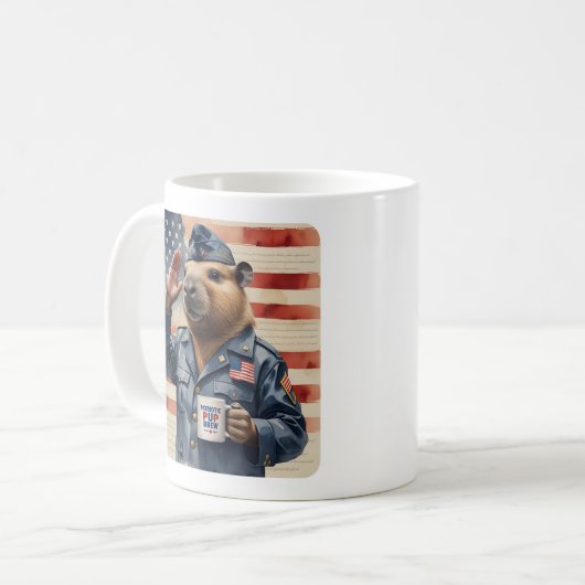 Veteran Capybara Coffee Mug Set Kaffeetasse (Vorderseite Links)