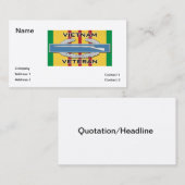 Veteran CIB Vietnam Visitenkarte (Vorne/Hinten)