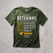 Veteran Courage opfert Integrity Ehre T-Shirt