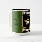 Veteran Cup der US-Armee Zweifarbige Tasse (Vorderseite Links)