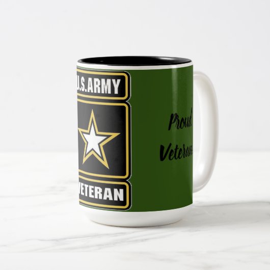 Veteran Cup der US-Armee Zweifarbige Tasse (VorderseiteRechts)