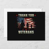 Veteran Danke USA Postkarte (Vorne/Hinten)