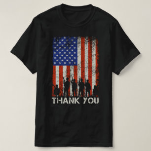 Veteran danken Ihnen unsere Flagge Veteranen Tag T-Shirt