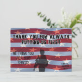 Veteran Dankeschön Karte (Stehend Vorderseite)