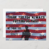 Veteran Dankeschön Karte (Vorne/Hinten)