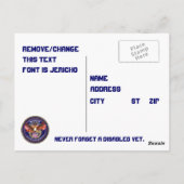 Veteran DAV am besten angesehen groß Bitte beachte Postkarte (Rückseite)