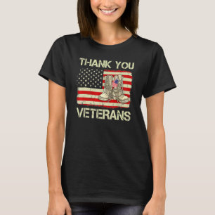 Veteran Day American Flag Vielen Dank Veteran Comb T-Shirt