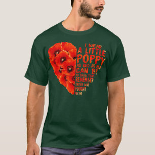Veteran Day Lest We Vergessen Red Poppy Blume USA T-Shirt