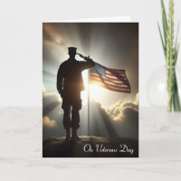 Veteran Day Saluting American Soldier