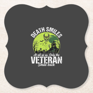 Veteran Death Smiles Halloween Design_1 Untersetzer