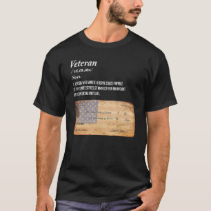 Veteran Definition Blank Karo T-Shirt
