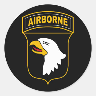 Veteran der 101. Luftlandedivision Runder Aufkleber