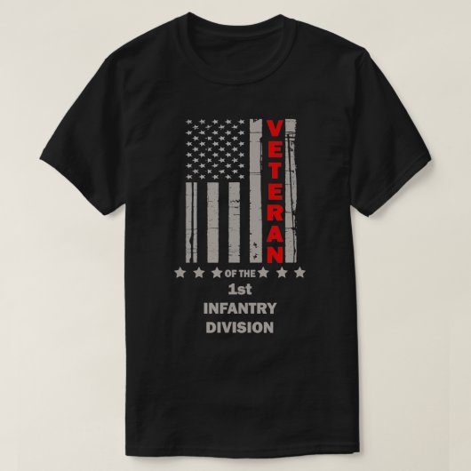 Veteran der 1. Infanterieabteilung T-Shirt (Design vorne)