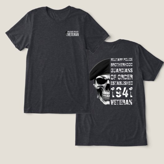 Veteran der Militärpolizei-Bruderschaft Tri-Blend Shirt (Design Vorderseite & Rückseite)