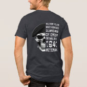 Veteran der Militärpolizei-Bruderschaft Tri-Blend Shirt (Rückseite)