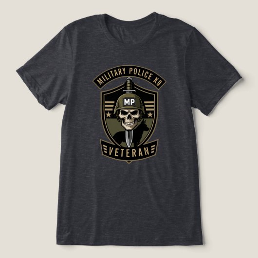 Veteran der Militärpolizei K9 Tri-Blend Shirt (Design Vorderseite)