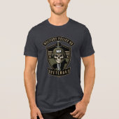 Veteran der Militärpolizei K9 Tri-Blend Shirt (Vorderseite)