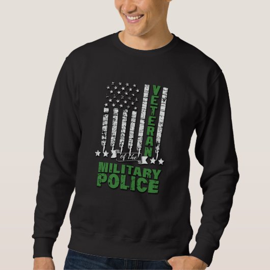 Veteran der Militärpolizei - US-Flagge Sweatshirt (Vorderseite)
