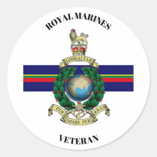Veteran der Royal Marines Runder Aufkleber