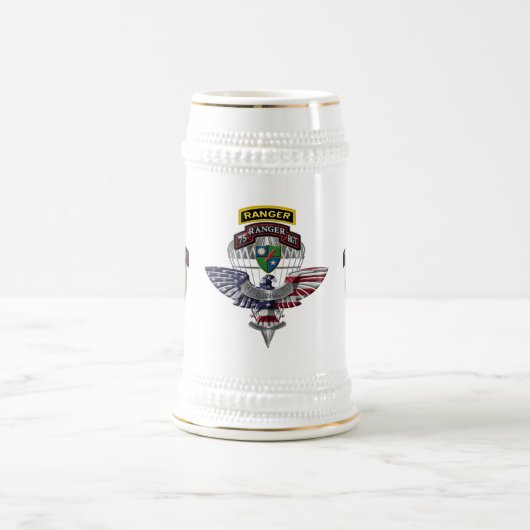 Veteran des 75. Ranger-Regiments Bierglas (Mittel)