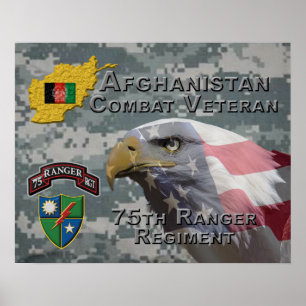 Veteran des afghanischen Kampfes 75th Ranger Regim Poster