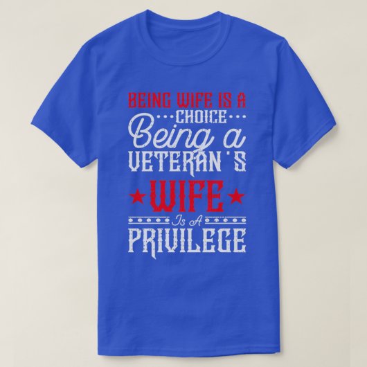 Veteran Ehefrau Privilege Veteranen Tag Präsentati T-Shirt (Design vorne)