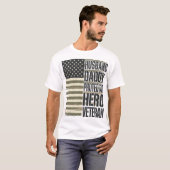 Veteran Ehemann Daddy Beschützer Held Flag Shirt D (Vorne ganz)