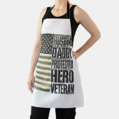 Veteran Ehemann Daddy Beschützer Held Flag Shirt D Schürze (InSitu)