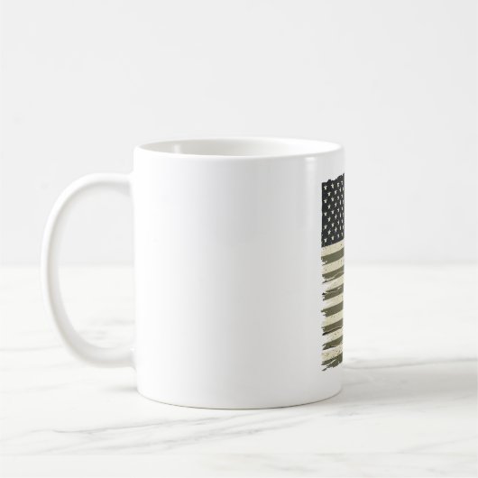 Veteran Ehemann Daddy Beschützer Held Flagge Shirt Kaffeetasse (Links)