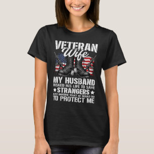 Veteran Ehemann Ehefrau Patriotisches Amerikanisch T-Shirt