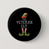 Veteran Elf Family Matching Group Christmas Us Arm Button (Vorderseite)