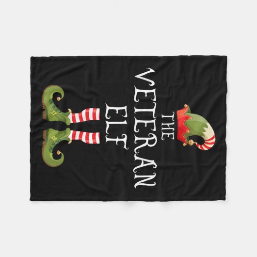 Veteran Elf Family Matching Group Christmas Us Arm Fleecedecke (Vorderseite (Horizontal))