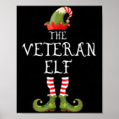 Veteran Elf Family Matching Group Christmas Us Arm Poster (Vorne)