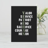 Veteran Fakten Happy Veterans Day Support Grafik Einladung (Stehend Vorderseite)