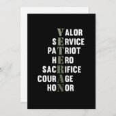 Veteran Fakten Happy Veterans Day Support Grafik Einladung (Vorne/Hinten)