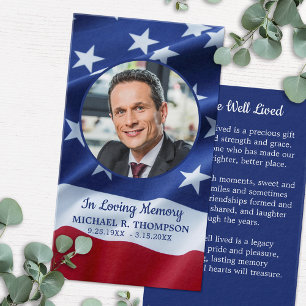 Veteran Flag Foto Patriotische Gedenkkarte