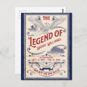 Veteran Funeral Einladung Post Postkarte (Vorne/Hinten)