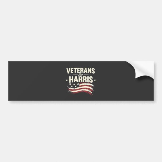 Veteran für die Wahl der Harris Kamala Harris Army Autoaufkleber (Vorne)