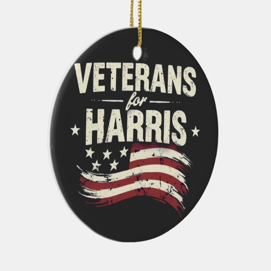 Veteran für die Wahl der Harris Kamala Harris Army Keramik Ornament (Rechts)