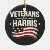 Veteran für die Wahl der Harris Kamala Harris Army Keramik Ornament (Vorne)
