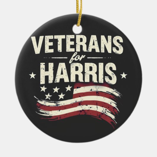 Veteran für die Wahl der Harris Kamala Harris Army Keramik Ornament (Vorne)