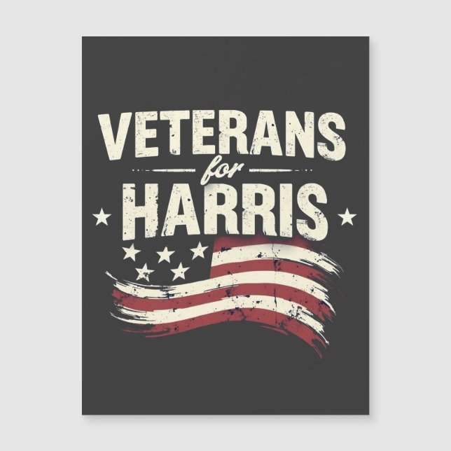 Veteran für die Wahl der Harris Kamala Harris Army Magnetkarte (Vorderseite)