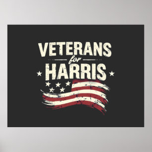 Veteran für die Wahl der Harris Kamala Harris Army Poster